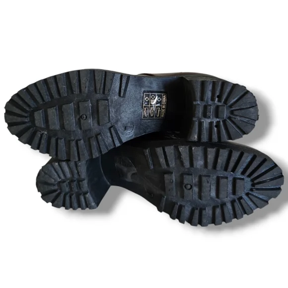 Women's Aspen-39 Chocolate Brown Vegan Leather Platform Combat Boots - Picture 14 of 16